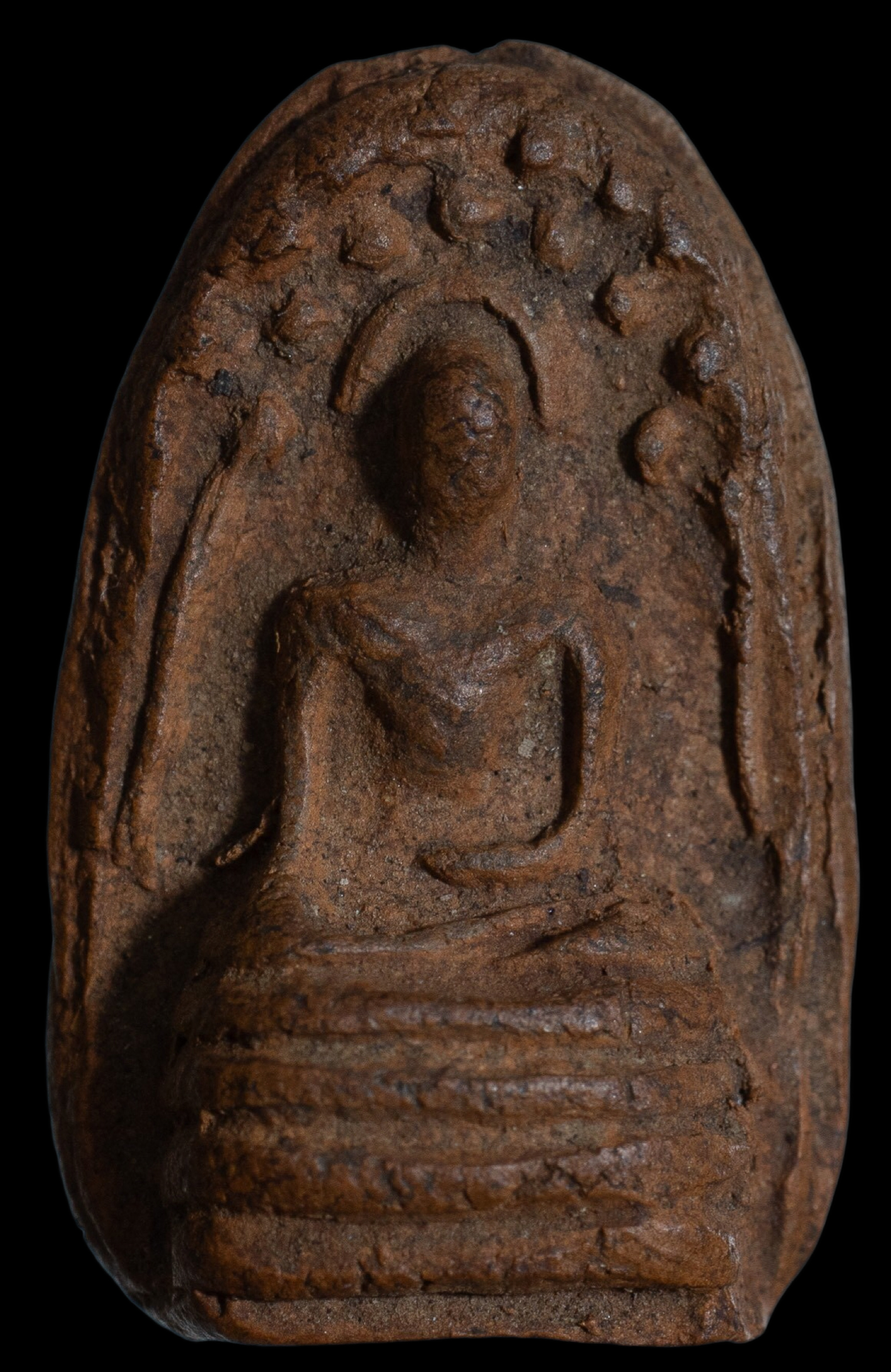 พระเนื้อดินยุคแรกพิมพ์พระคง หลวงพ่อกวย วัดโฆสิตาราม พิมพ์เล็ก ช่วงปี 2500