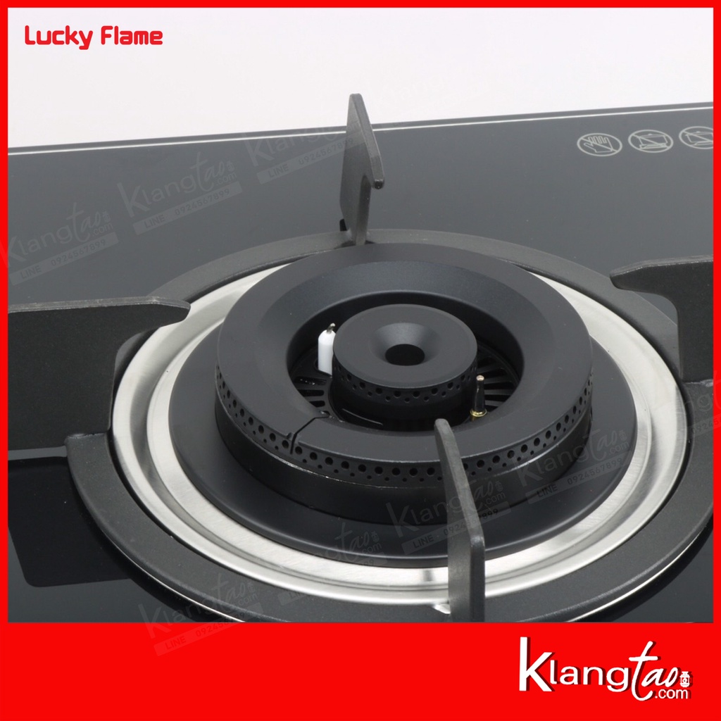 LUCKY FLAME เตาแบบฝัง รุ่น LGS-932N (2 หัวเตา หน้ากระจกนิรภัย)