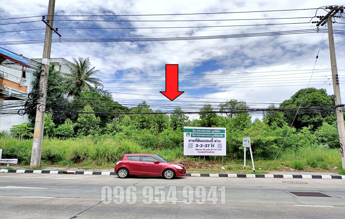 Land for sale in Korat, Hua Thale, 3-2-37 rai, next to the main road, Nakhon Ratchasima - Chok Chai Road (Highway 224), Hua Thale Subdistrict, Nakhon Ratchasima Province.