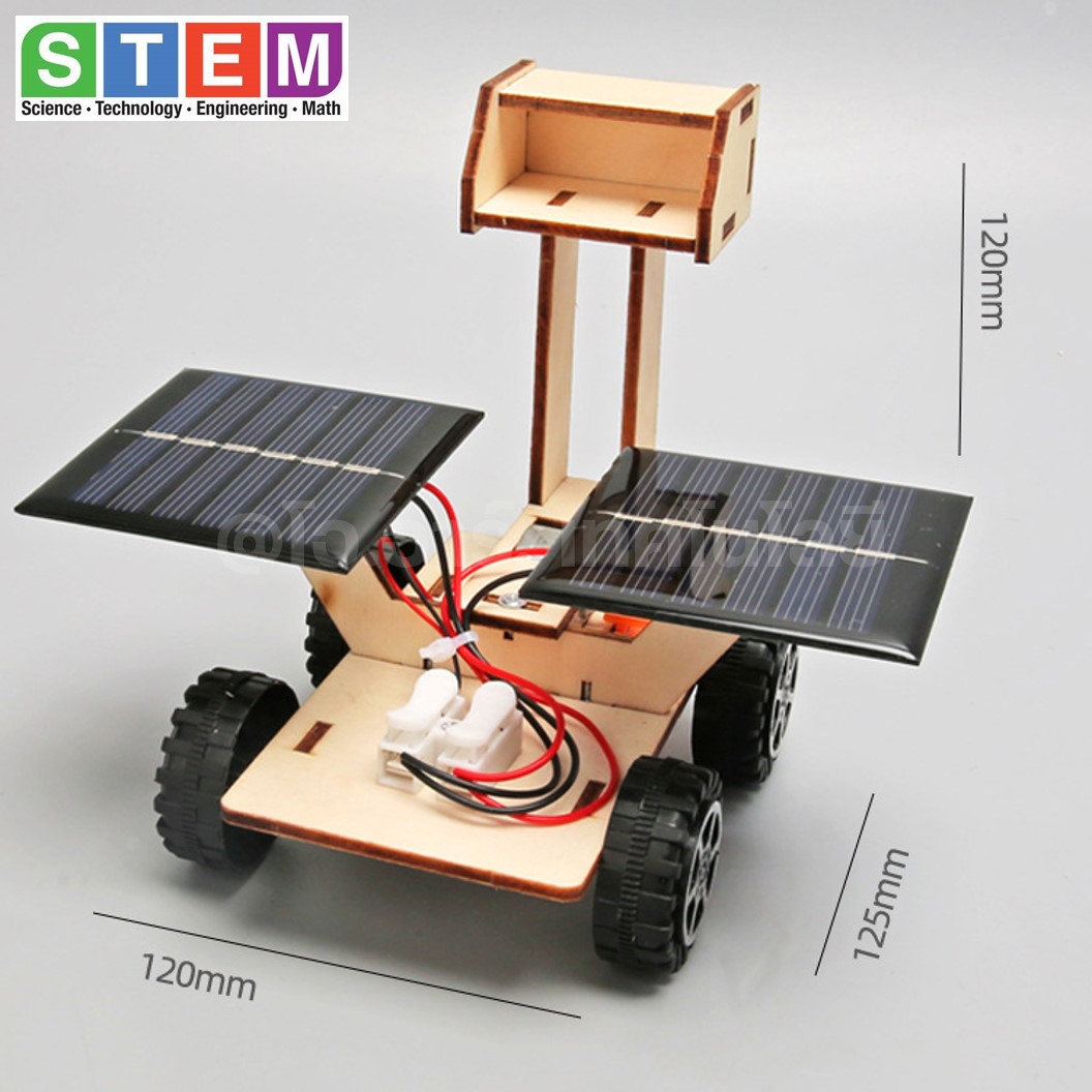 T-M208 ชุดประกอบไม้ รถพลังงานแสงอาทิตย์ Lunar Exploration Rover Solar car Wooden Kit STEM Education ของเล่นเสริมทักษะ เสริมพัฒนาการ