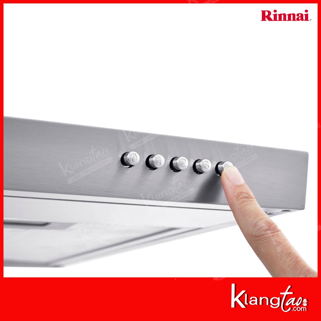 เซ็ทจับคู่ เครื่องดูดควัน Rinnai รุ่น RH-S95A-SSVR เครื่องดูดควันแบบปุ่มกด + เตาฝัง LUCKY FLAME เลือกรุ่นได้