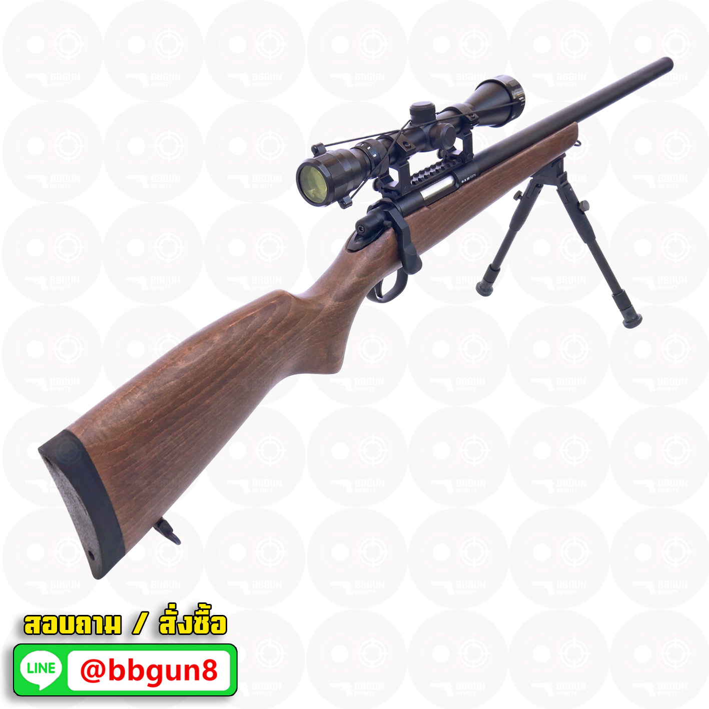 บีบีกันสไนเปอร์ไรเฟิล Double Bell 202 VSR-10 พันท้ายไม้แท้ Air Cocking - Real Wood BB GUN Sniper Rifle