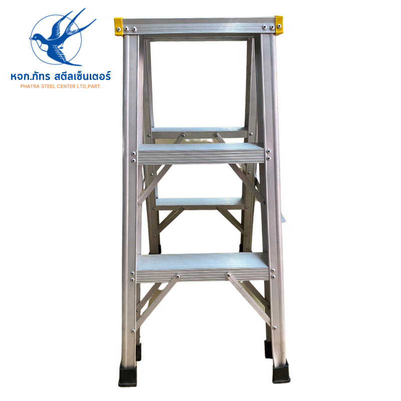 บันไดอลูมิเนียมพับได้ TITAN 3 ขั้น ทรง A ขึ้นลงได้ 2 ทาง (ราคารวมแวท) บันได บันไดอเนกประสงค์ บันไดหัวเหลือง น้ำเงิน แดง