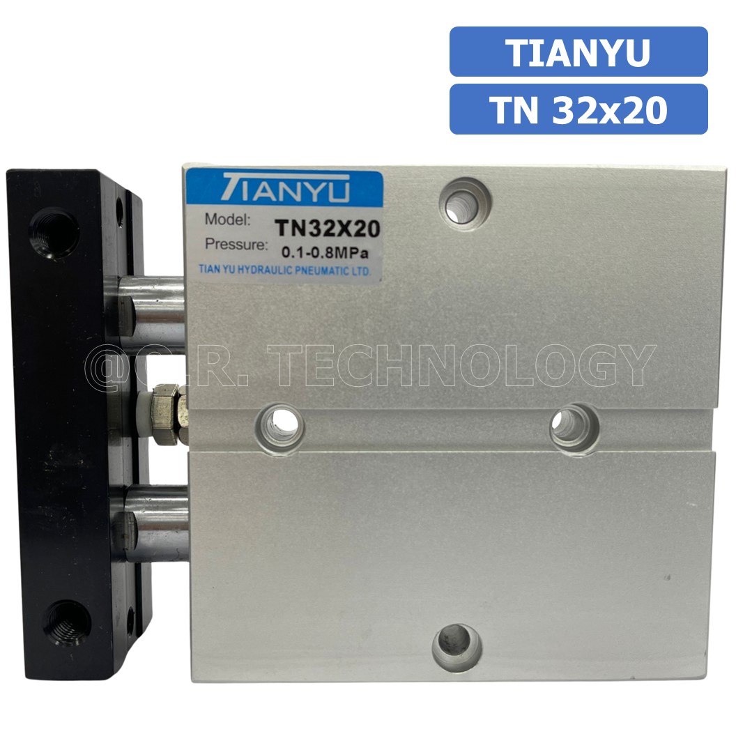 (1ชิ้น) TN 32x20 กระบอกลม แบบแกนคู่ กระบอกลมคอมแพ็ค 2 แกน Twin-Rod Cylinder compact Double-shaft Air Pneumatic