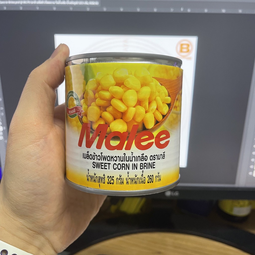 มาลี เมล็ดข้าวโพดหวาน ในน้ำเกลือ น้ำหนักสุทธิ 325 กรัม Malee Sweet Corn in Brine 325 g.
