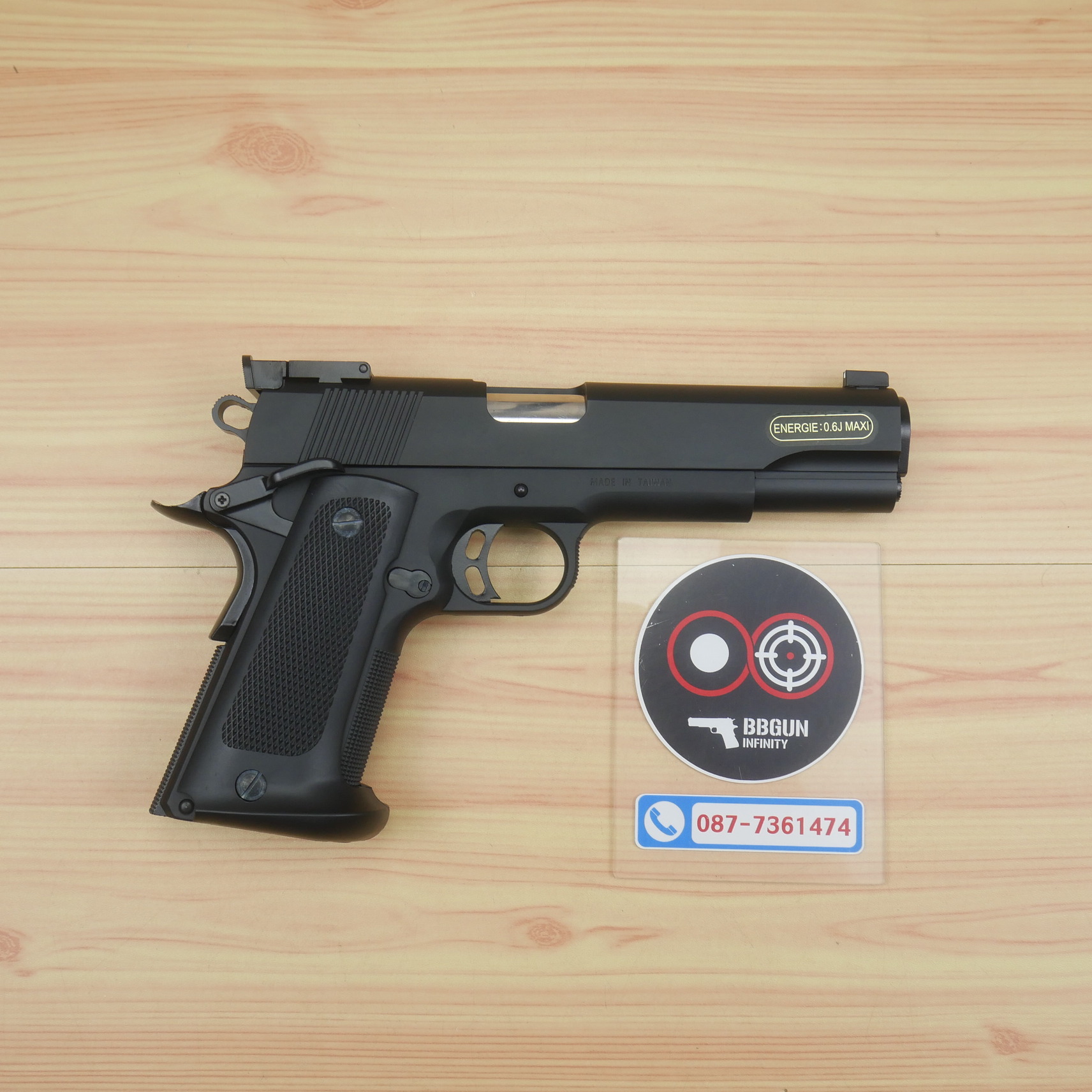 ปืนอัดลมสปริงชักยิงไต้หวัน KWC Match 1911 Spring Action