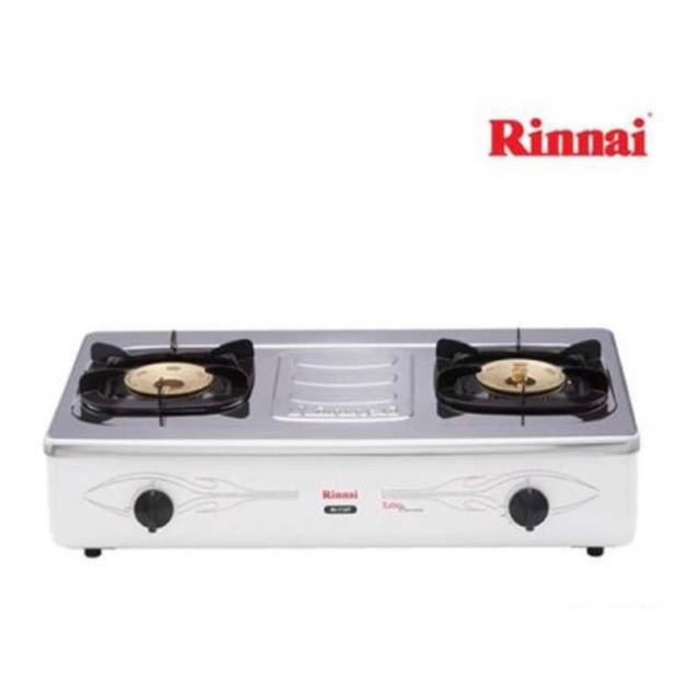 Rinnai เตาแก๊สตั้งโต๊ะหัวเตาทองเหลืองคู่ รุ่น RI-712T (เลือกชนิดหัวปรับได้)