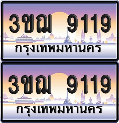 ทะเบียน 9119 ป้ายประมูล - 3ขฌ 9119 ทะเบียนเลขหาบ (5)