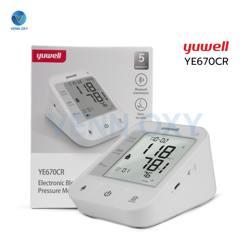 เครื่องวัดความดันโลหิตดิจิตอล Yuwell รุ่น YE670CR