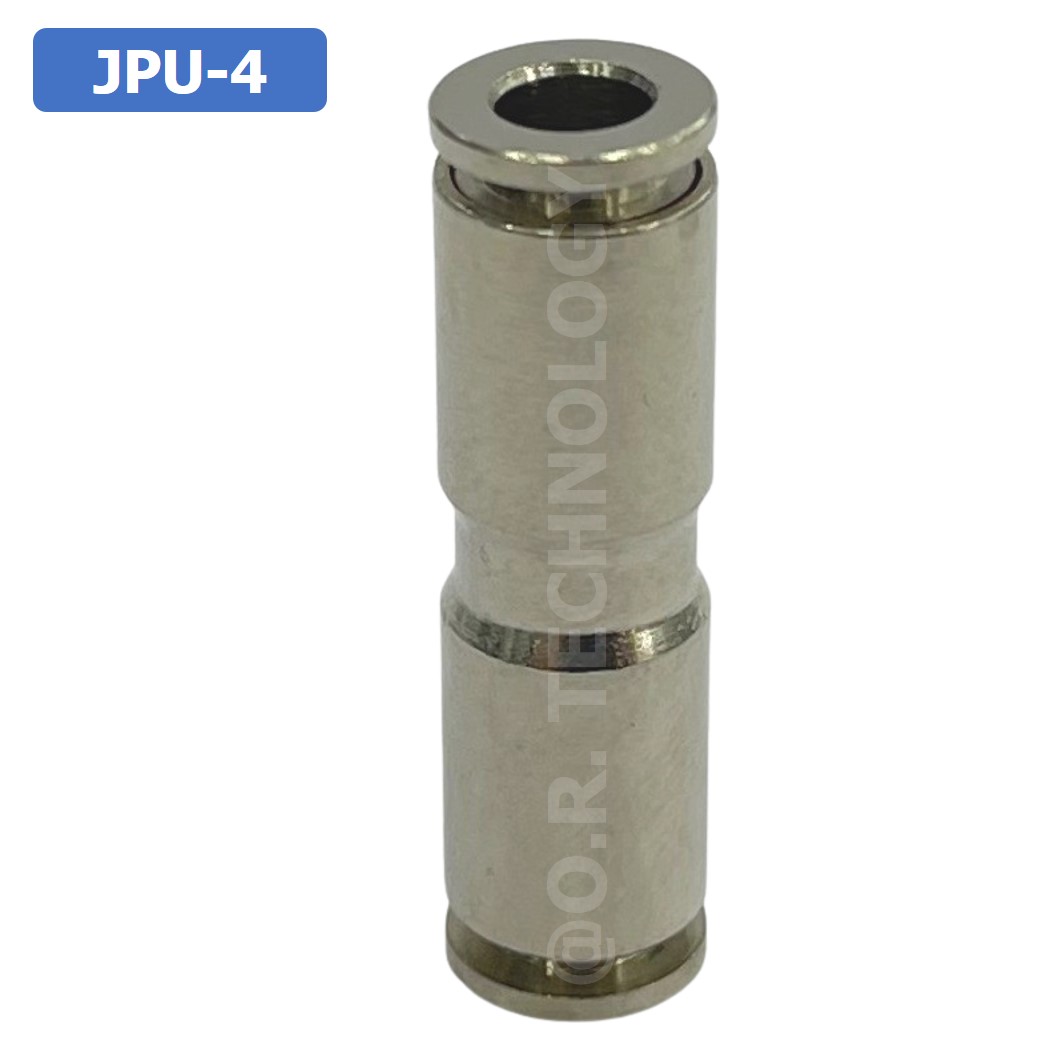 (1ชิ้น) JPU-4 ข้อต่อลม สแตนเลส 2ทาง ตรง STAINLESS 2 Way Air Connector JPU Pneumatic Union 2 Ways Fitting ข้อต่อลมสแตนเลส สำหรับ สายลม 4x2.5mm