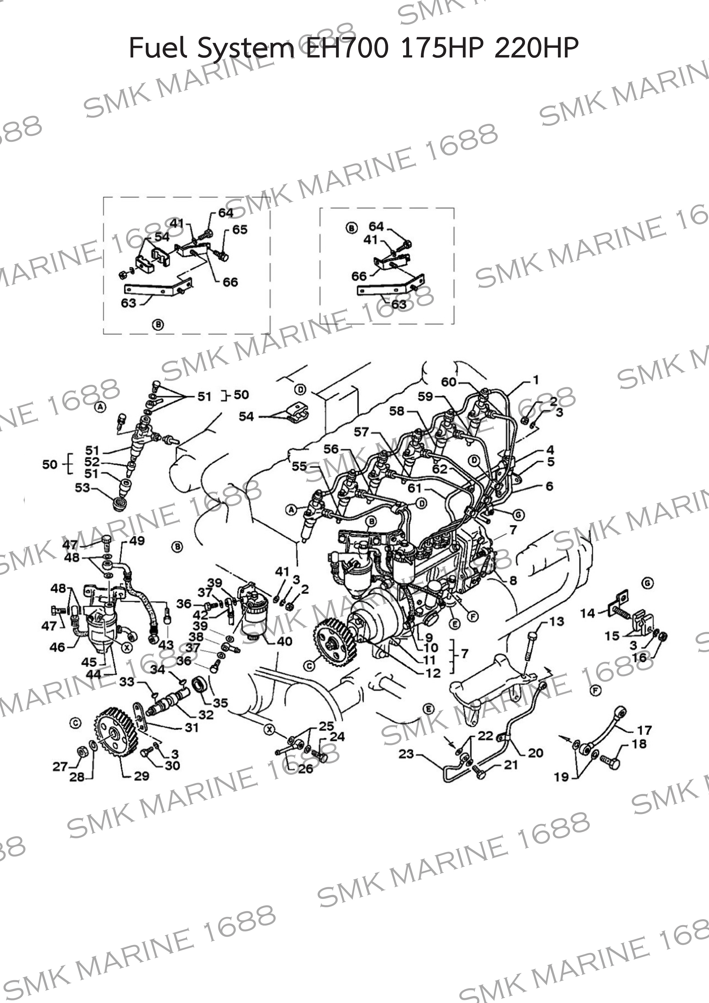 HINO EH700 230811610 Nozzle Leakage Pipe / แป๊ปน้ำมันโซล่าไหลกลับ (จากหัวฉีดผ่าน3ทางกลับถังน้ำมัน)