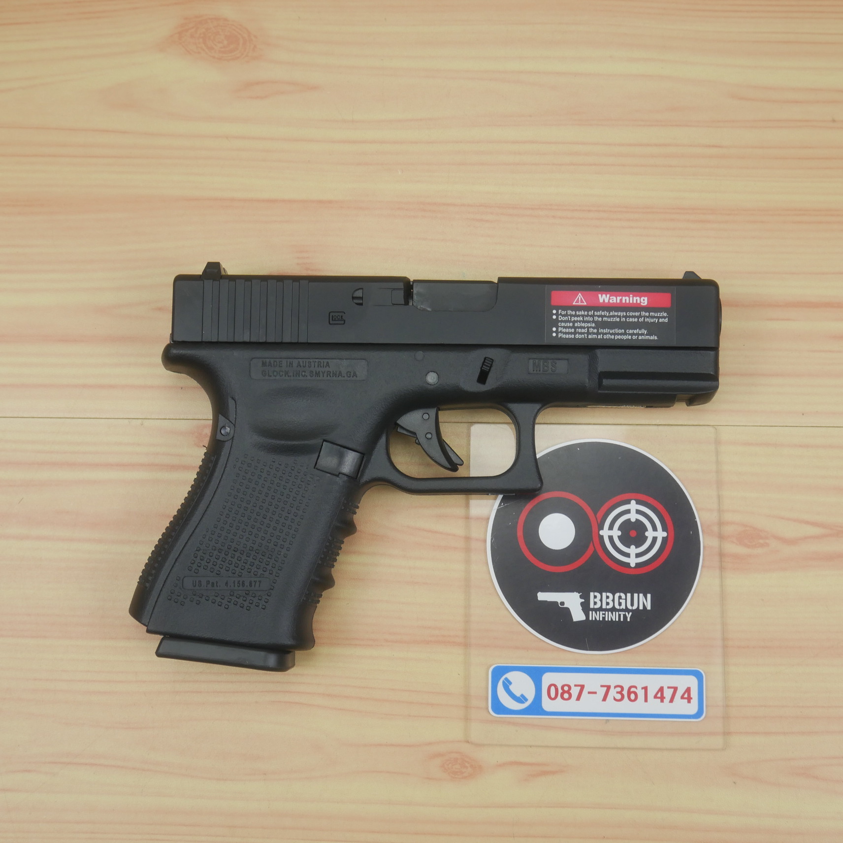 บีบีกันอัดแก๊ส GLOCK 19 Gen 4 E&C 1306 BB GUN