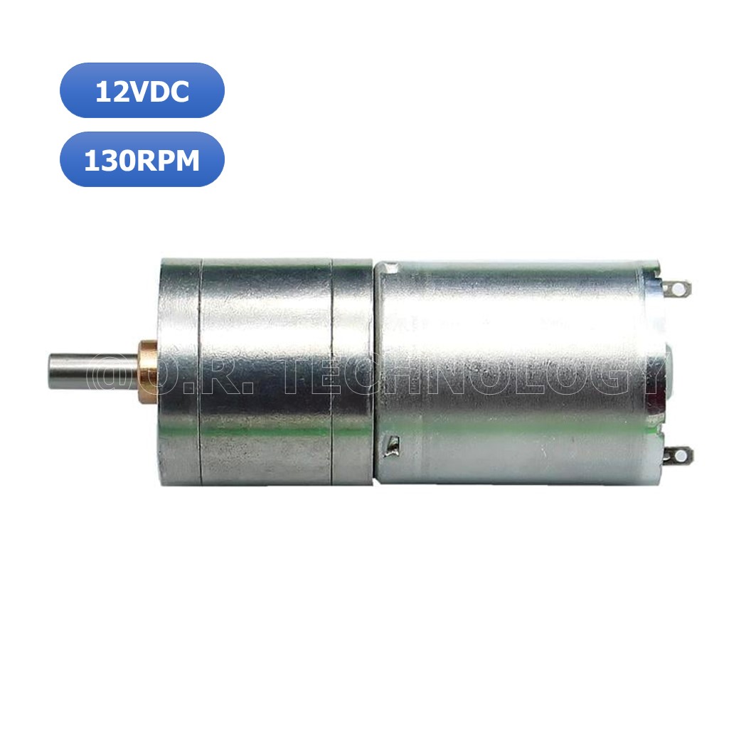 (1ชิ้น) ND068 มอเตอร์เกียร์ 25GA-370 DC Motor 1.6KG 12V 130RPM 4mm Shaft