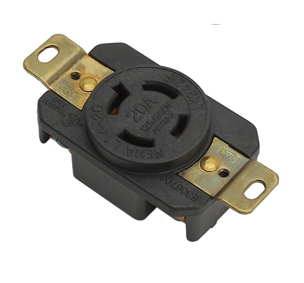 LK-2421F NEMA L14-20R Locking Receptacle 20 Amp, 125/250 Volt "LKEW"