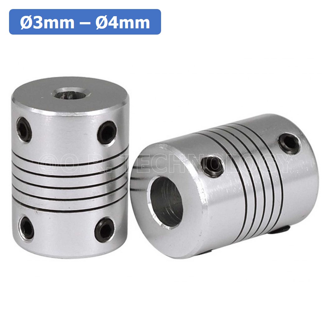 (1ชิ้น) KR459 3-4 คัปปลิ้ง ข้อต่อเพลามอเตอร์ คัปปิ้ง มอเตอร์ ข้อต่อแกนมอเตอร์ Elastic Coupling ขนาดรูเพลา 3mm-4mm