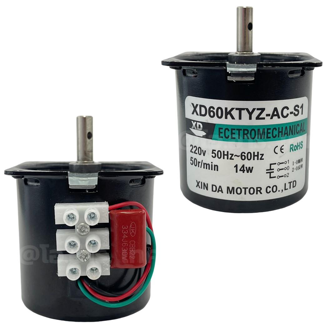 XD60KTYZ 2.5RPM-110RPM AC 220V ซิงโครนัสมอเตอร์ มอเตอร์เกียร์ 14W Synchronous Motor AC 60KTYZ Gear Reduction มอเตอร์แม่เหล็กไฟฟ้าถาวร Permanent Magnet Motor มอเตอร์รอบช้า รอบต่ำ
