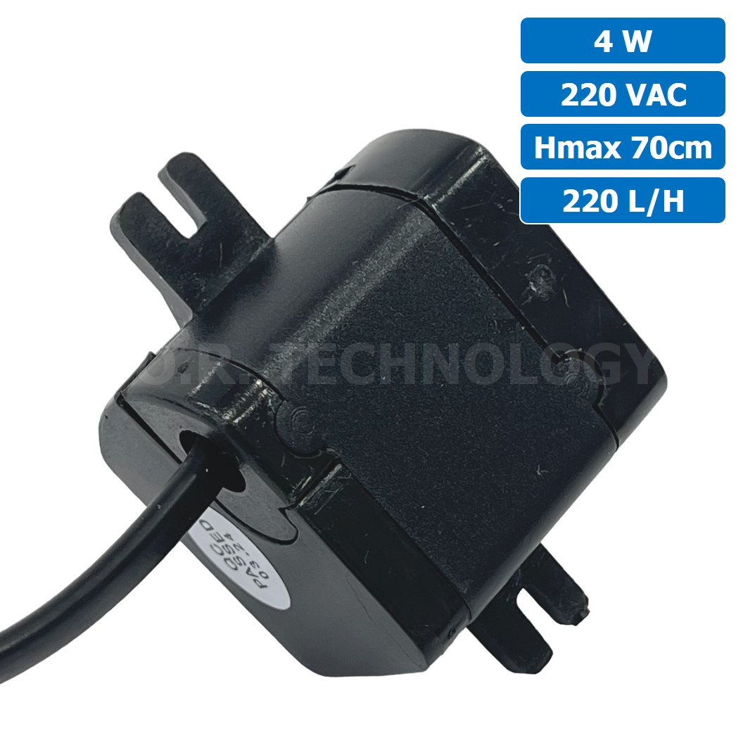 JN-333 4W ปั๊มน้ำ ปั๊มแช่ ปั๊มพดลมไอเย็น 220VAC 4W Water pump Submersible Pump JING NUO Hmax 0.7m Qmax 220L/H