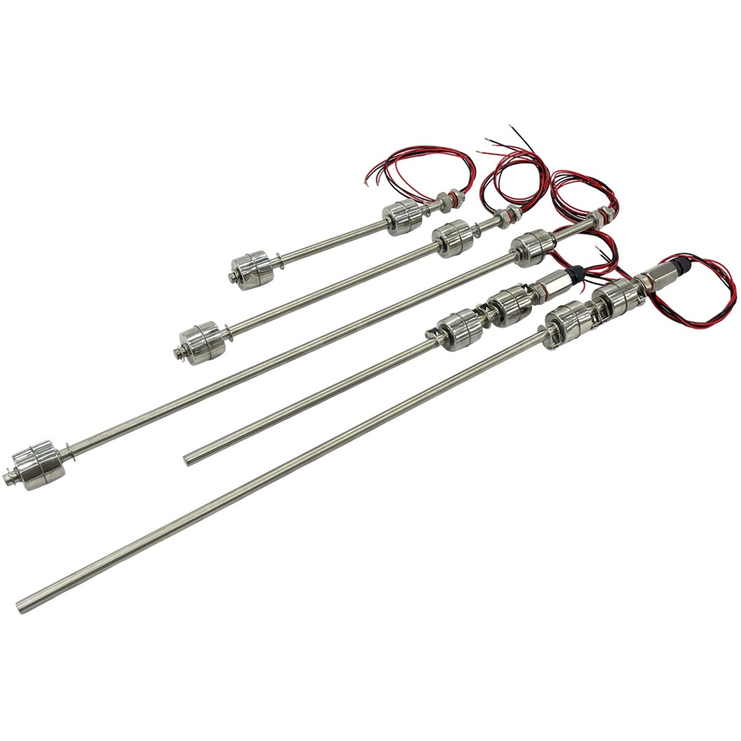 MF068 สวิทช์ลูกลอยสแตนเลส เซนเซอร์วัดระดับน้ำ แบบปรับได้ 500มม Adjustable Length 500mm Double Float Level Switch sensor Stainless Steel Water level sensor switch