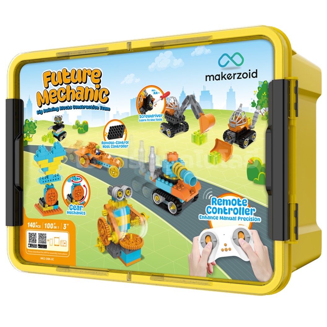 Makerzoid MKZ-OBK-EC FUTURE MECHANIC BIG Building BLOCKS ชุดเรียนรู้ ตัวต่อเสริมทักษะ ตัวต่อตัวใหญ่