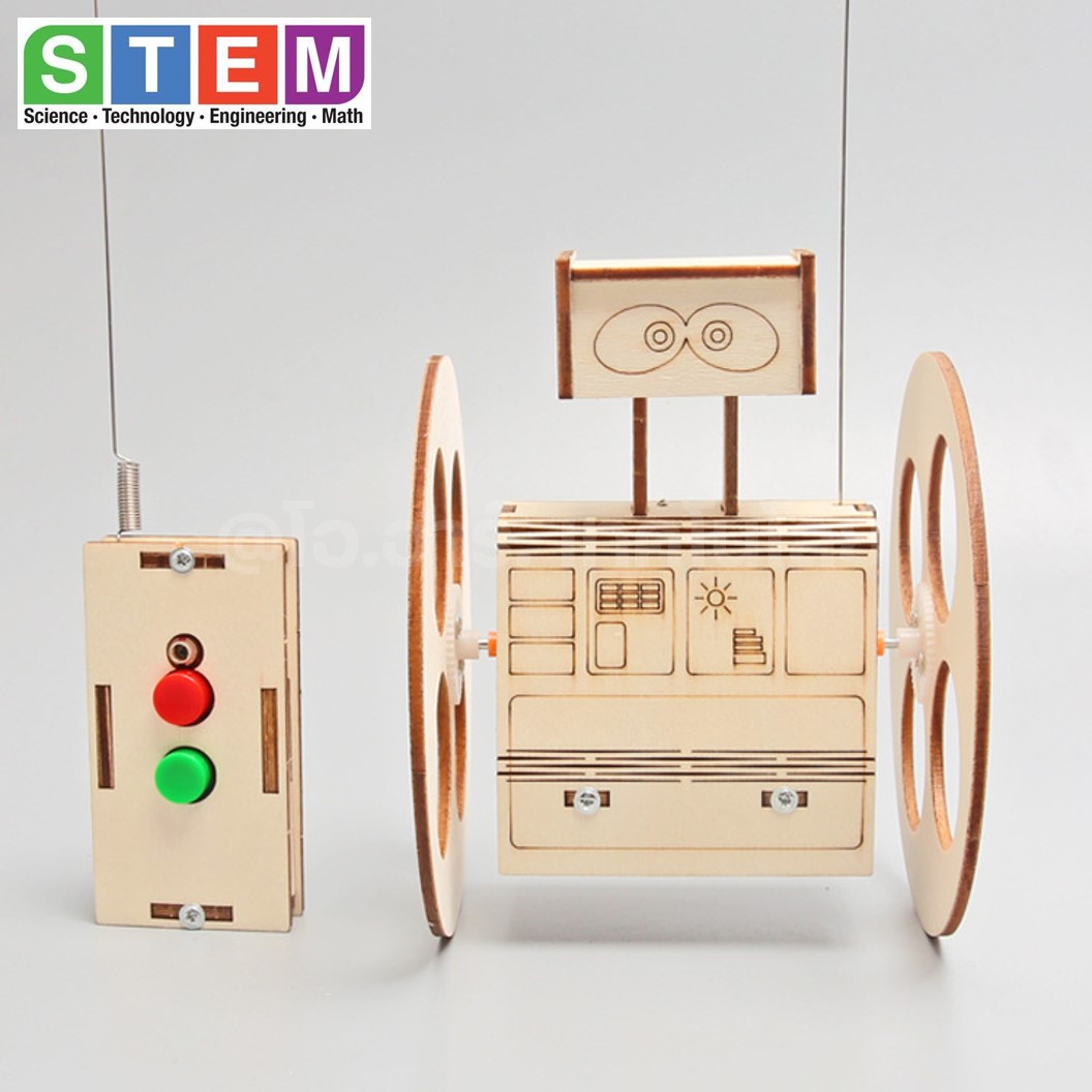 T-M168 ชุดประกอบไม้ หุ่นยนต์บังคับ รีโมท Remote Control Balancing Robot Wooden Kit STEM Education ของเล่นเสริมทักษะ เสริมพัฒนาการ หุ่นยนต์บังคับวิทยุ หุ่นยนต์ทรงตัว