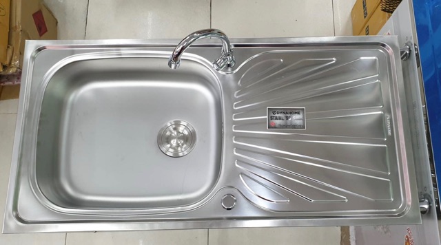 Dyna Home ✅ ฟรี ก๊อกน้ำ ซิ้งค์ล้างจาน รุ่น FS-10050-JT อ่างล้างจาน ขนาด 100x50x75 ซม. สแตนเลสทั้งตัว
