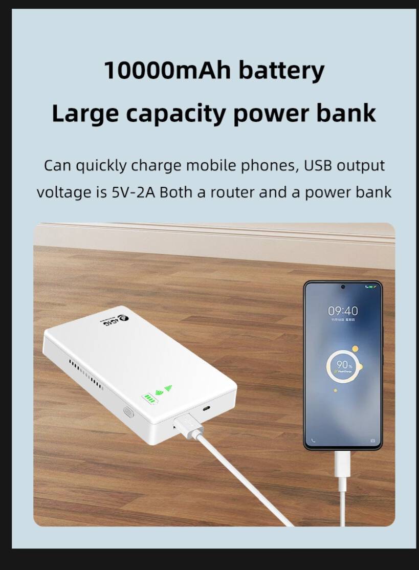 แชร์เน็ต Pocket WiFi 4G/5G รุ่น TP10000 ใหม่ล่าสุด รองรับซิมทุกเครือข่าย AIS / TRUE / DTAC ความเร็ว 300Mbps