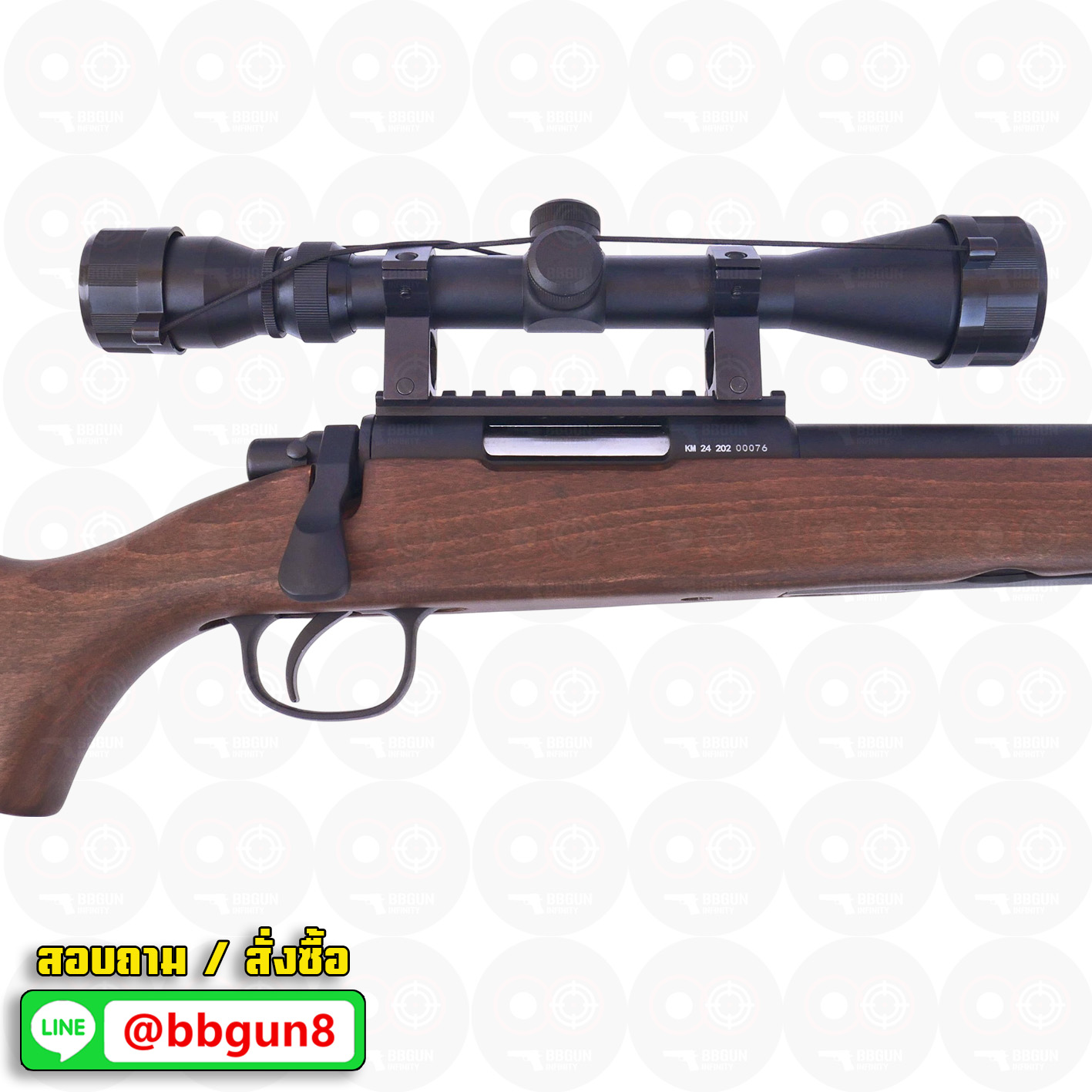 บีบีกันสไนเปอร์ไรเฟิล Double Bell 202 VSR-10 พันท้ายไม้แท้ Air Cocking - Real Wood BB GUN Sniper Rifle