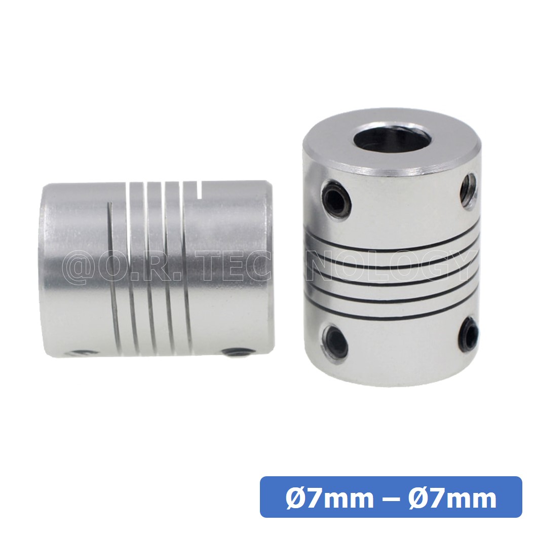 (1ชิ้น) KR459 7-7 คัปปลิ้ง ข้อต่อเพลามอเตอร์ คัปปิ้ง มอเตอร์ ข้อต่อแกนมอเตอร์ Elastic Coupling ขนาดรูเพลา 7mm-7mm