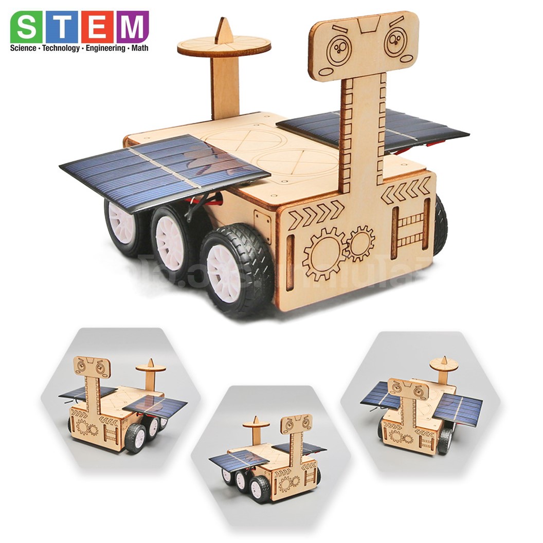 T-M189 ชุดประกอบไม้ รถสำรวจ พลังงานแสงอาทิตย์ Solar Mars Exploration Rover Wooden Kit STEM Education ของเล่นเสริมทักษะ เสริมพัฒนาการ ชุดเรียนรู้ ชุดทดลอง รถ โซล่าเซลล์