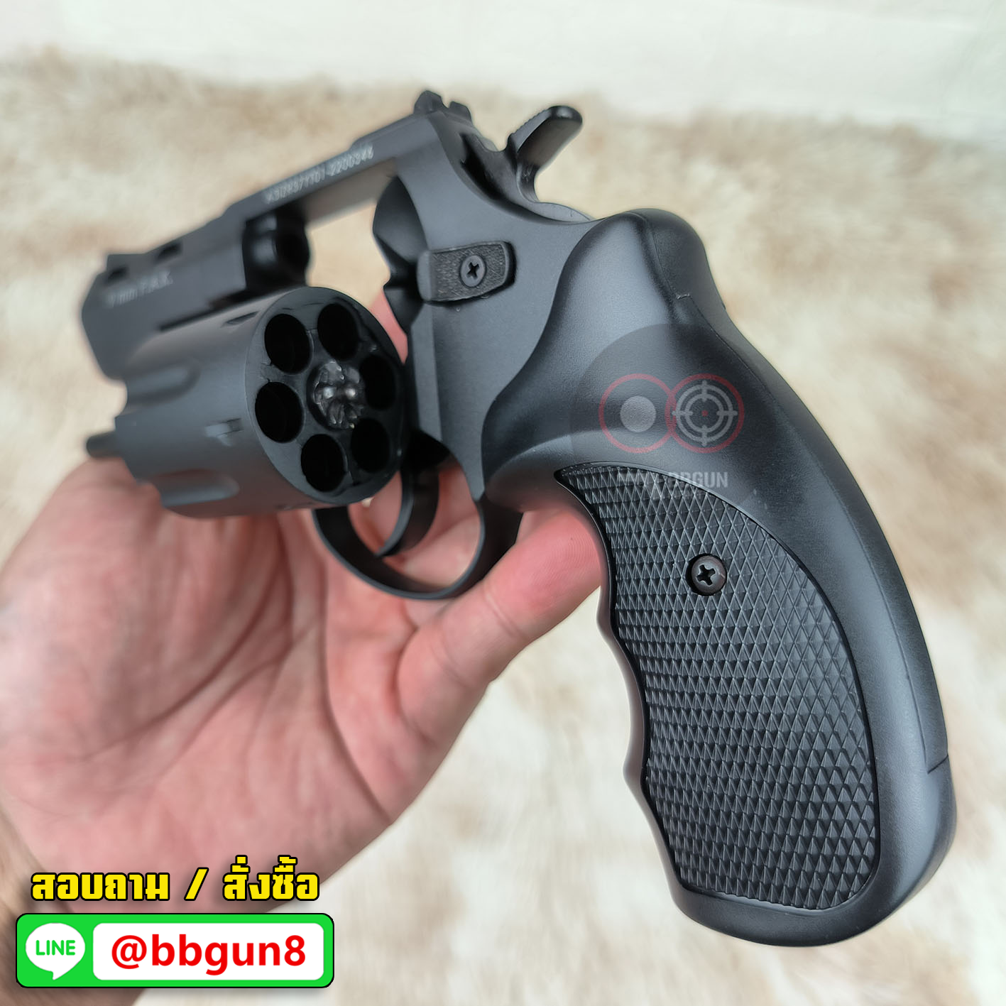 ปืนแบลงค์กันลูกโม่ ยี่ห้อ ZORAKI รุ่น R2 TD 3" สีดำ ลำกล้อง 3 นิ้ว Blank Gun (แถมกล่องใส่ปืน)