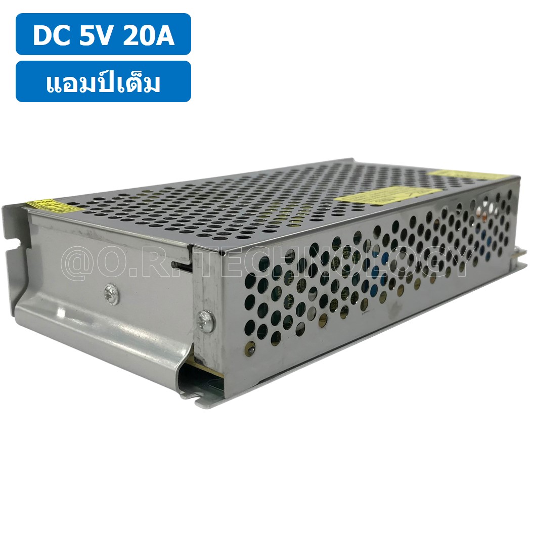 (1ชิ้น) S-100-5 5VDC 20A สวิตชิ่งเพาเวอร์ซัพพลาย แหล่งจ่ายไฟ ตัวแปลงไฟ Switching Power Supply แอมเต็ม