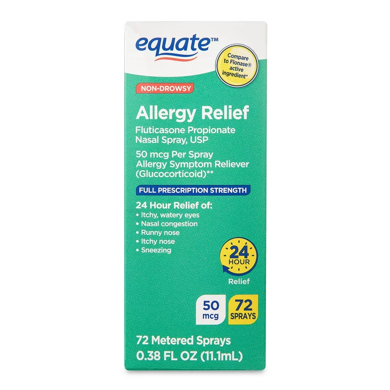 Equate Non-Drowsy Fluticasone Propionate 50 mcg Allergy Relief Nasal Spray (compare to Flonase) สเปรย์พ่นจมูก แก้แพ้ ภูมิแพ้จมูก
