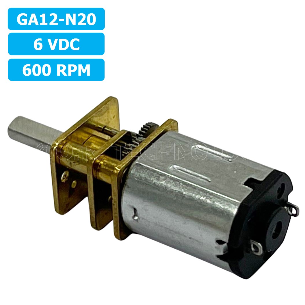 (1ชิ้น) JB271 มอเตอร์ มอเตอร์เกียร์ N20 6VDC 600RPM Micro Gear Motor DC แกนขนาด 3mm D Shaft มอเตอร์ทดเฟือง GA12-N20 ไมโครมอเตอร์ มอเตอร์ขนาดเล็ก