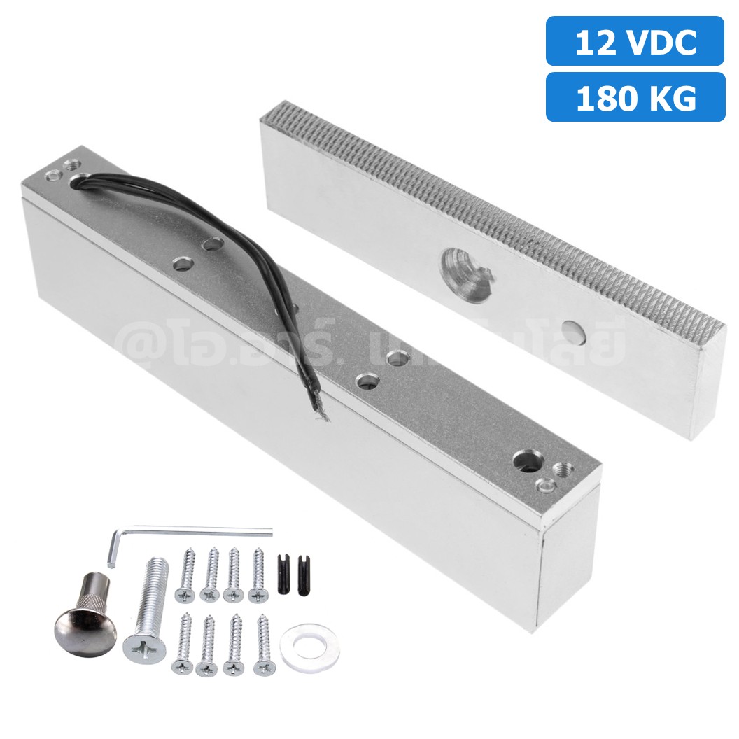SY-L180S 12V 180kg ประตูแม่เหล็กไฟฟ้า โซลินอยด์ล็อค Electromagnetic lock 180KG 12VDC Solenoid lock กลอนประตูไฟฟ้า กลอนไฟฟ้า Electric Sucktion door lock Electromagnet