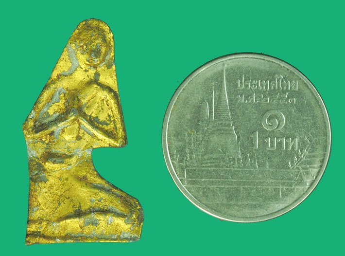 *39721 พระพิมพ์ พระอัครสาวก กรุวัดเก่งจีน ระยอง เนื้อชินตะกั่วลงทอง 67