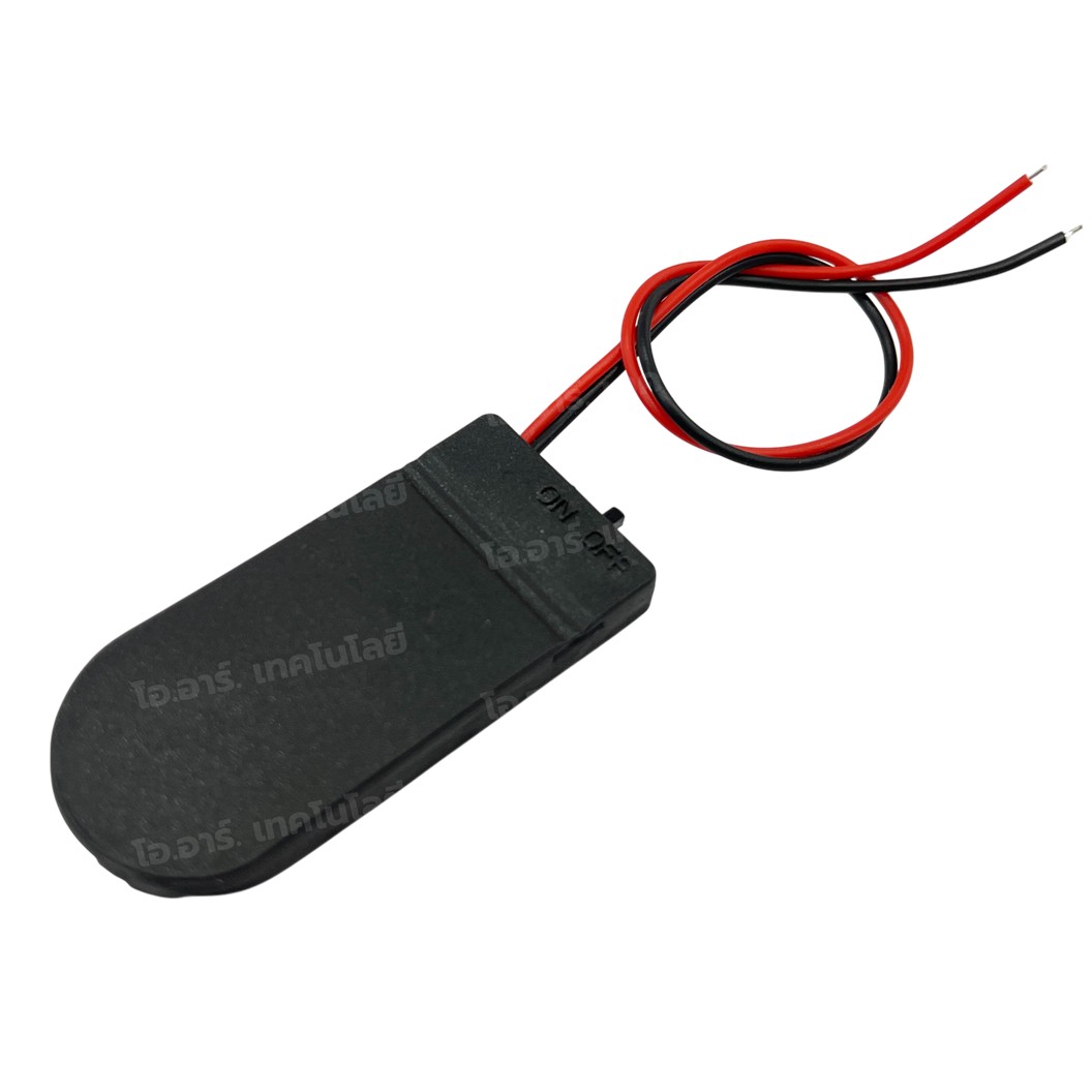 BH-CR2032x2C รางถ่านกระดุม CR2032 2ก้อน แบบมีฝาปิด อนุกรม 6VDC (2x3VDC) Battery Holder Case 2032 กล่องใส่แบต พร้อมสวิทช์ with switch