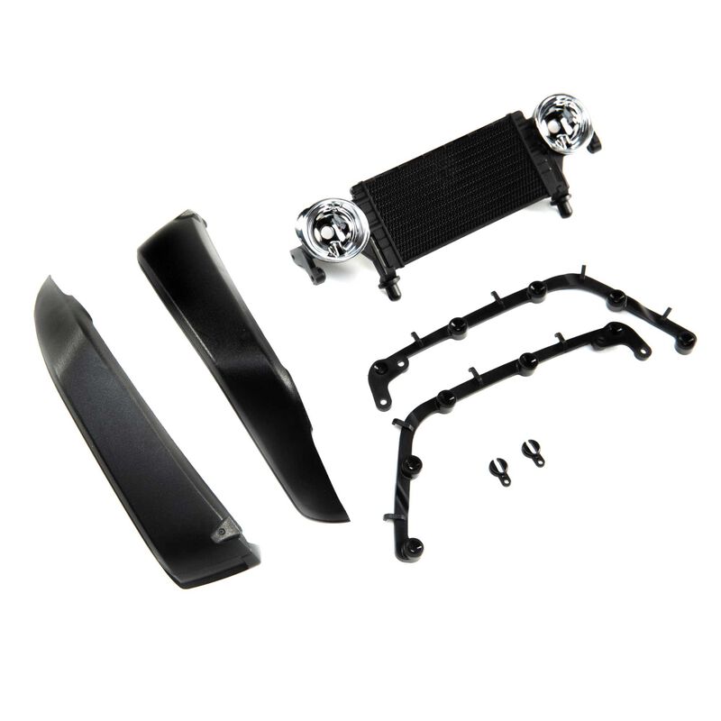 AXI230020 Radiator & Front Fenders, Jeep JLU: SCX10 III