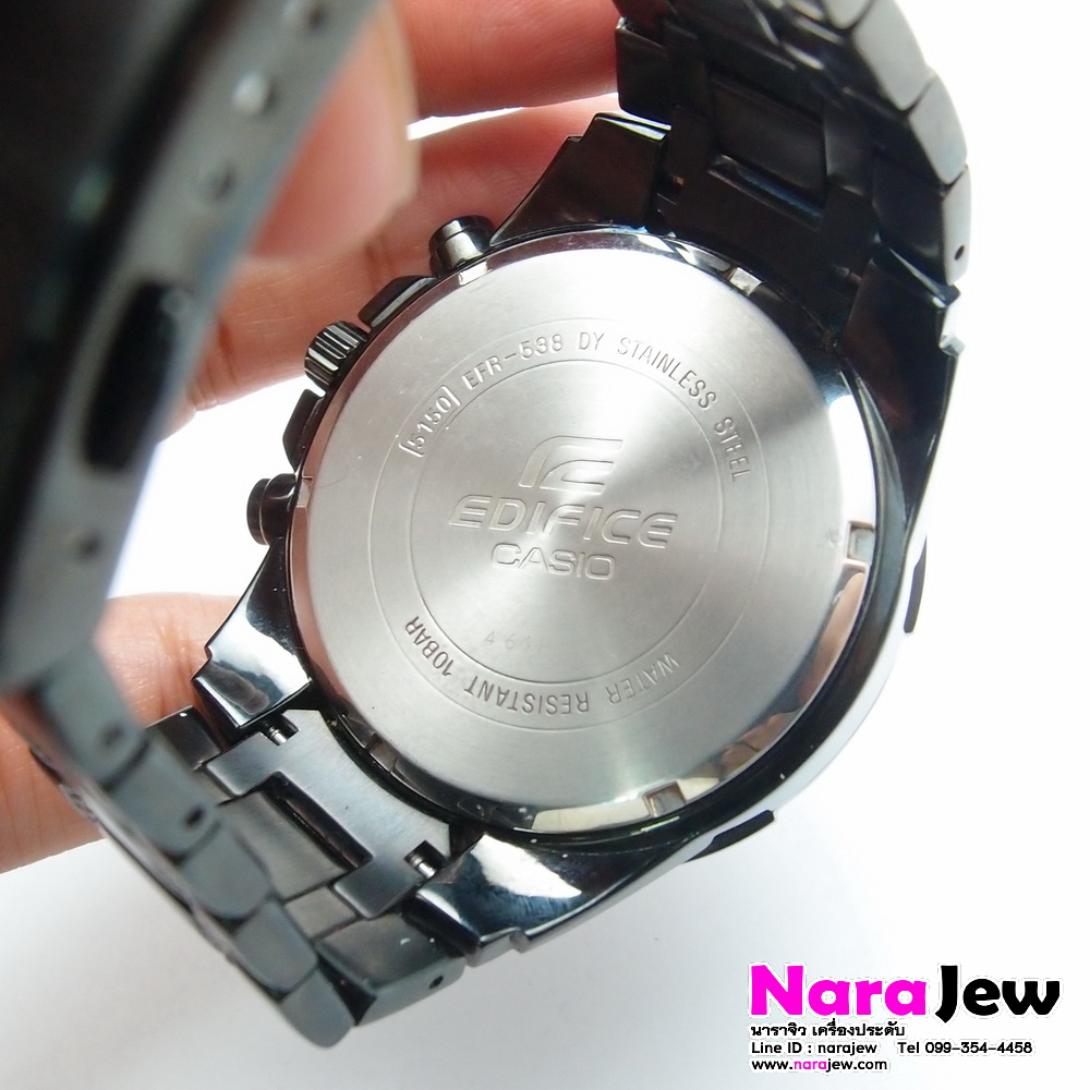 นาฬิกาหลุดจำนำ นาฬิกา CASIO Edifice รุ่น EFR-538 สีดำ หน้าปัด 45 มม. พร้อมกล่องเดิมๆ ของ Casio