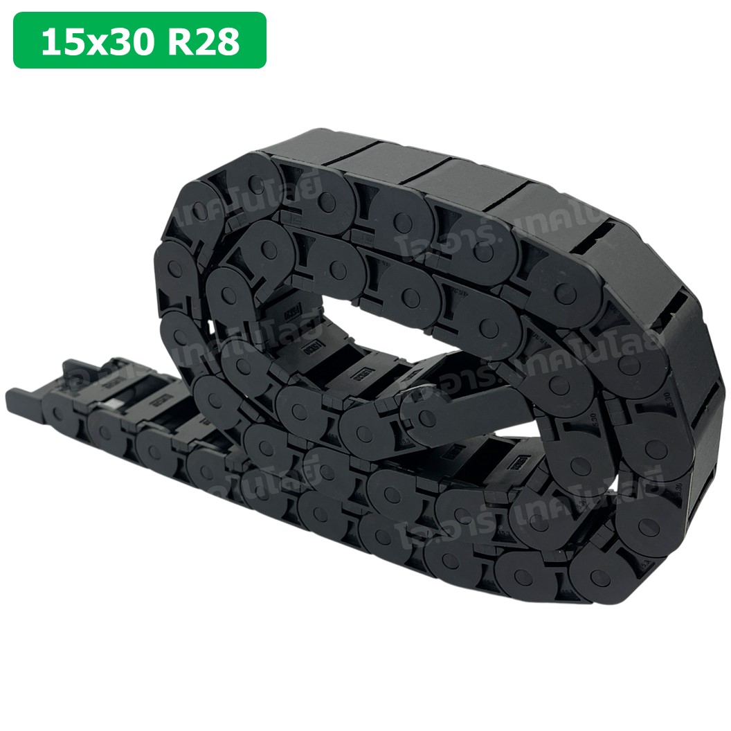 DC-15x30 R28 รางกระดูกงู รางสายไฟ 15x30x1000mm Drag chain engraving machine รางกระดูกงูร้อยสายไฟ Cable Dragchain รางร้อยสายไฟ