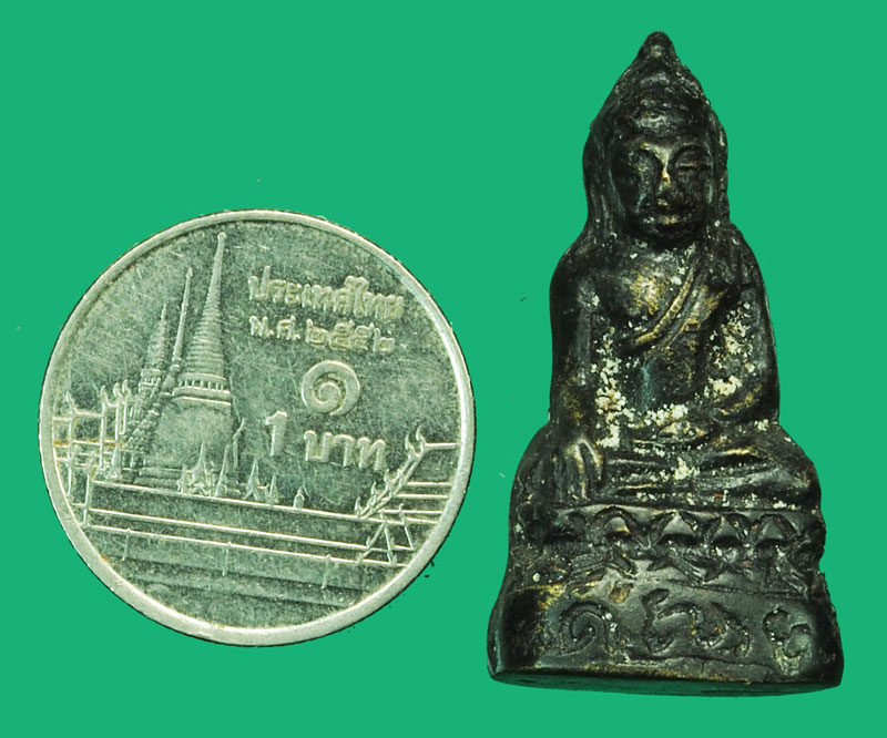 ขายแล้ว*37858 พระกริ่งฐานยันต์ ไม่ทราบที่และปีสร้าง รมดำเก่าๆ 7