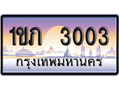 ทะเบียน 3003 ป้ายประมูล – 1ขภ 3003 เลขหาบ (สวย)
