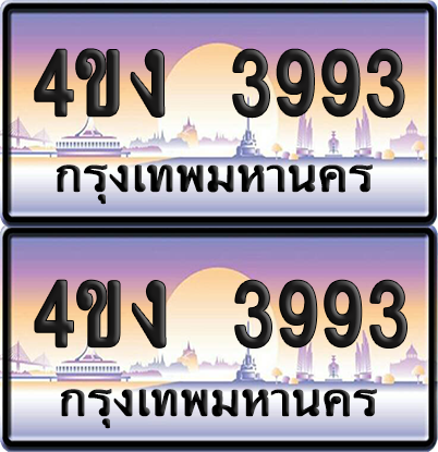 ทะเบียน 3993 ป้ายประมูล 4ขง 3993 ผลรวมดี 32 (6)