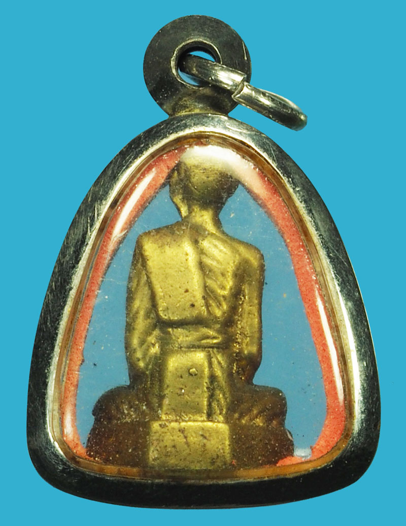 *37674 รูปหล่อโบราณรุ่นแรก หลวงพ่อเกรียง วัดหินปัก ลพบุรี เนื้อทองเหลือง 8