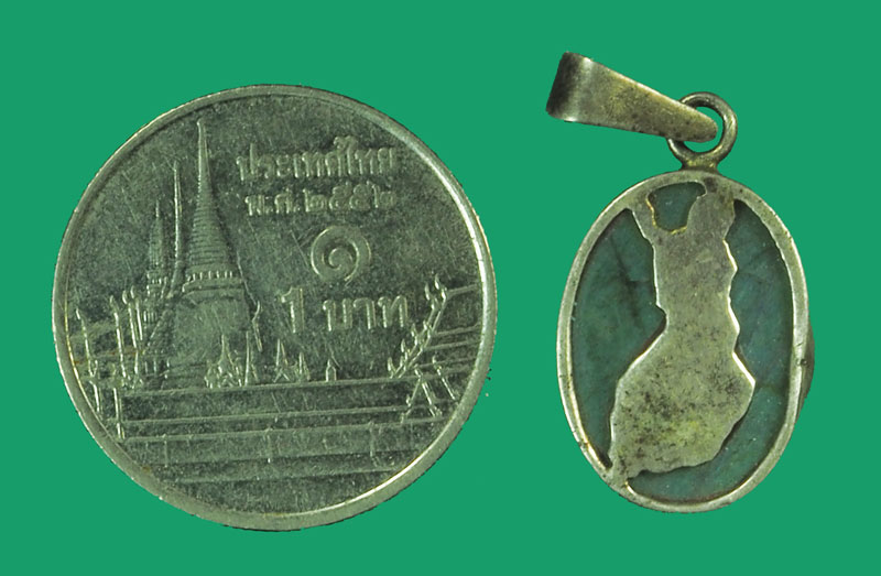 *33846 ล็อกเก็ตเงิน ฉากหินแกะ เก่าไม่ทราบที่และปีสร้างจัดเป็นของสะสม 16