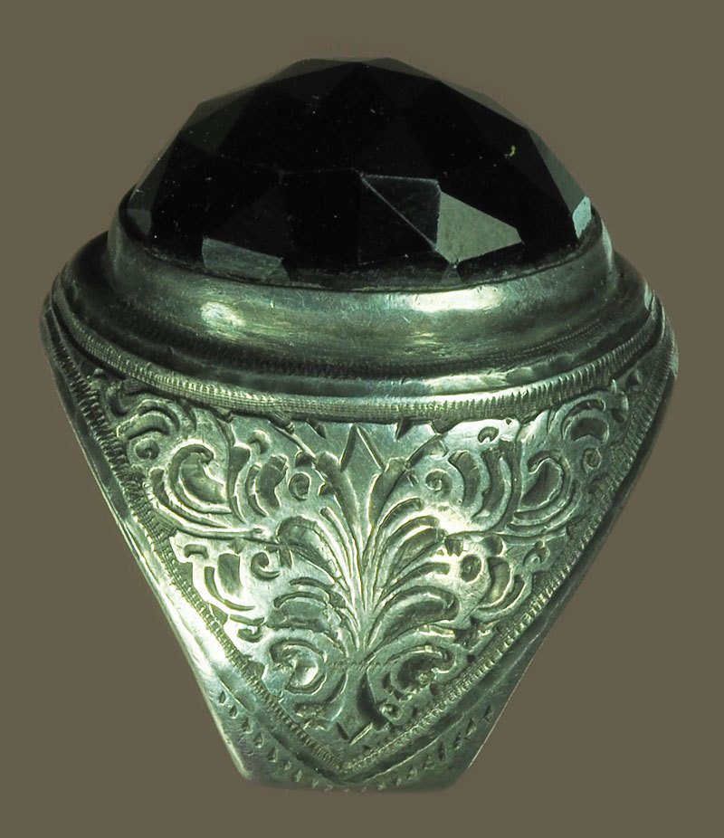 ขายแล้ว*39857 แหวนหัวนิล เนื้อเงินผสม เป็นเครื่ืองประดับสะสม 16