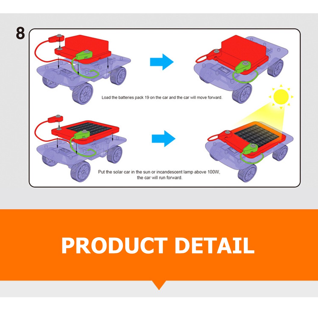 Model 230 ชุดเรียนรู้ รถพลังงานแสงอาทิตย์ Electronic Building Block No.230 Solar Car ชุดวงจรไฟฟ้าพื้นฐาน รถโซล่าเซลล์ Solar cell power car