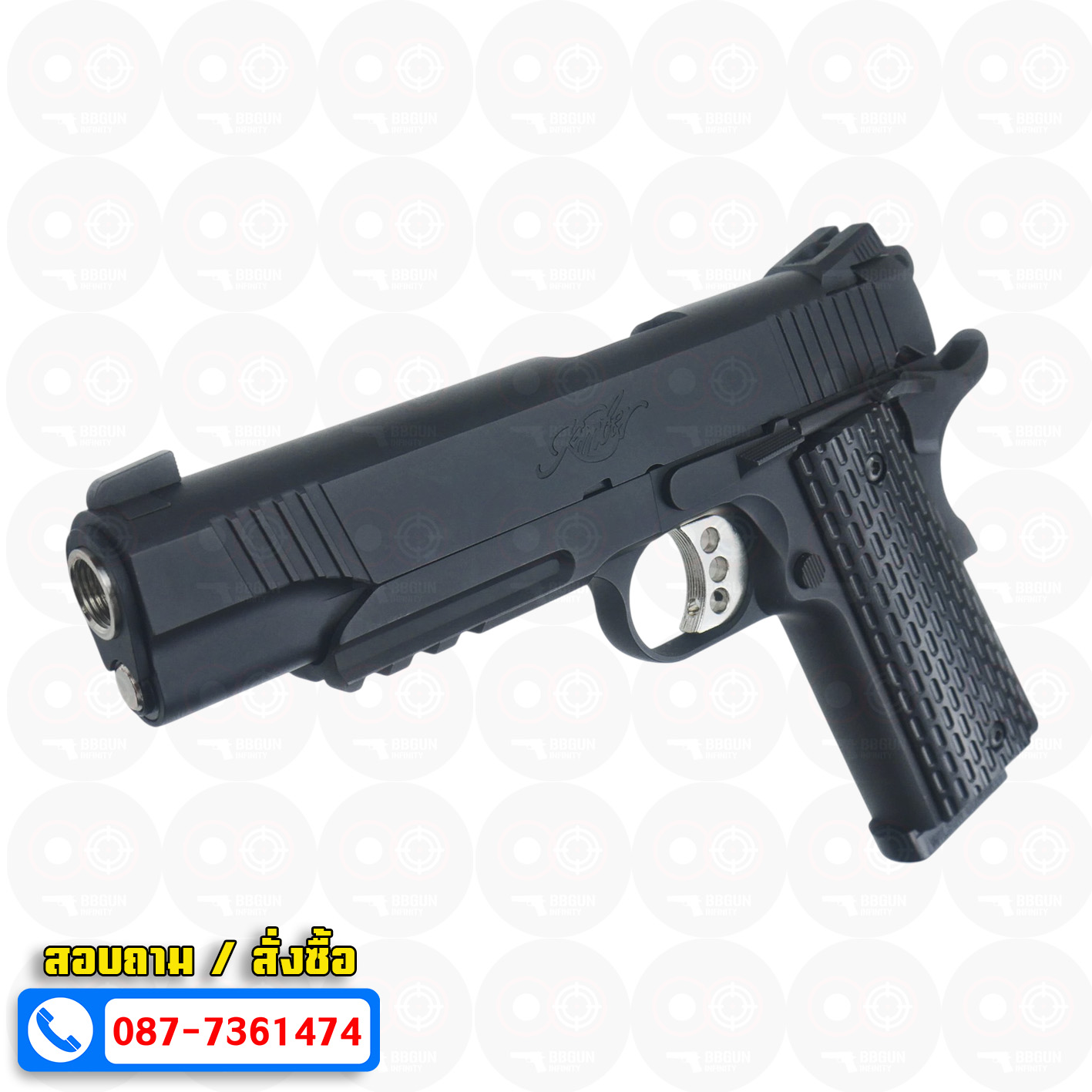 บีบีกันอัดแก๊ส Army Armament R28 Kimber Warrior 1911 สีดำ BB GUN