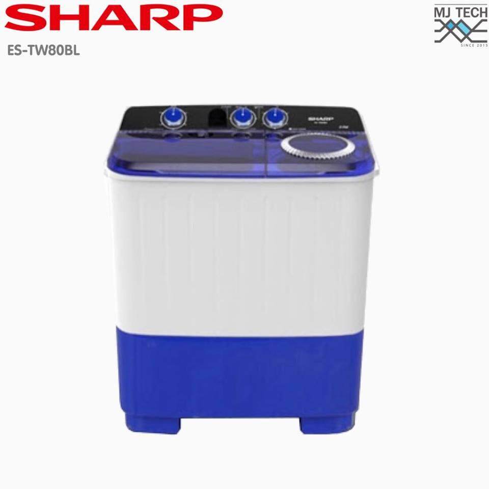 SHARP เครื่องซักผ้า (8KG) รุ่น ES-TW80BL