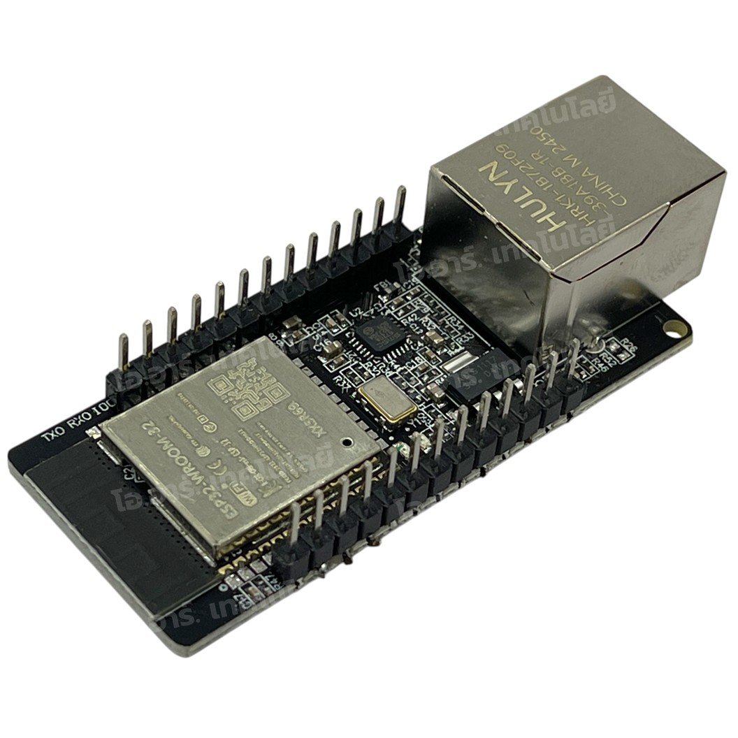 WT32-ETH01 แบบบัดกรี/ไม่บัดกรีขา บอร์ด ESP32 พร้อมช่องเสียบ LAN ESP32 with Ethernet port / WiFi & Bluetooth MCU ESP32 Wireless Module