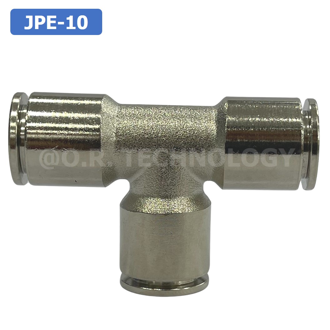 (1ชิ้น) JPE-10 ข้อต่อลม สแตนเลส 3ทาง STAINLESS 3 Way Air Connector JPE Pneumatic 3 Ways Equal Union Fitting ข้อต่อลมสแตนเลส สำหรับ สายลม 10x6.5mm
